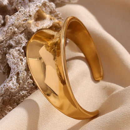 Bangle Exaggerated Multi-Layered 18K Gold Over Stainless Steel Bracelets – Statement Jewelry