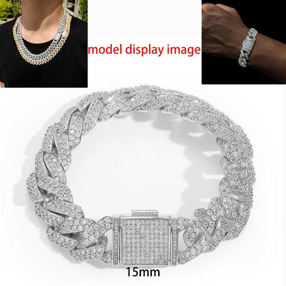 CARÁTIX – CZ Cuban Link Necklace | Miami Bling Prong Chain for Men & Women