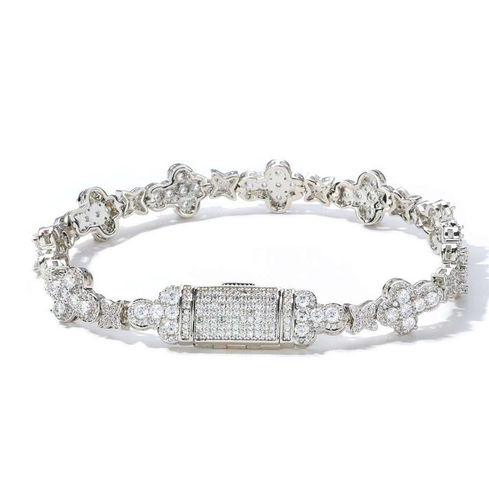 CARÁTIX Brass Zircon Cross Necklace – Iced Out CZ Bling Chain Jewelry for Women | Hip Hop Fashion Gift