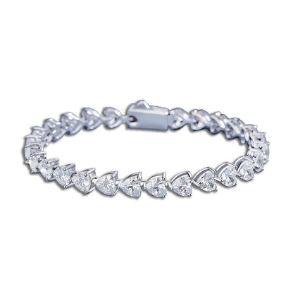 Classic Heartline Bracelet | Synthetic Moissanite × s925 | Hip-Hop Luxe Vibe