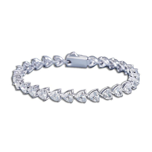Classic Heartline Bracelet | Synthetic Moissanite × s925 | Hip-Hop Luxe Vibe