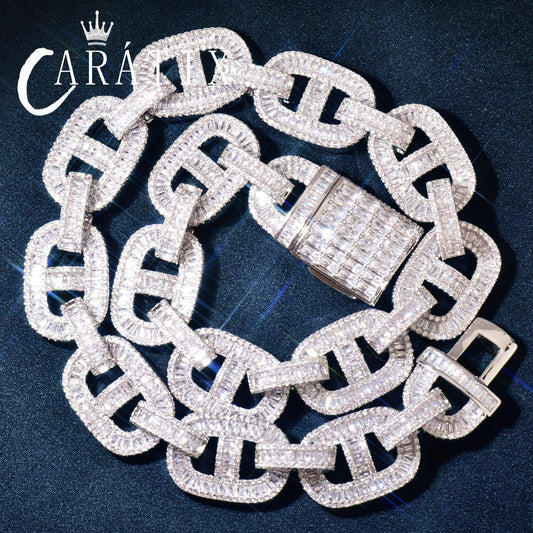 Pig Nose Cuban Chain Necklace for Men | Iced Out Chino Link Hip Hop Jewelry by CARÁTIX