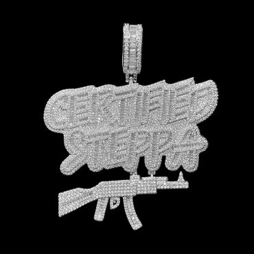 Certified Steppa Iced Out Letter Pendant Necklace – Custom Hip Hop Jewelry for Men - CaratixJewelry