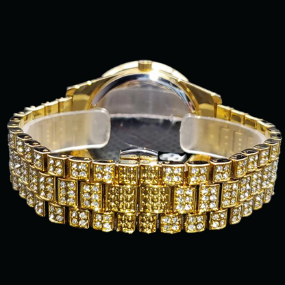 Bling Tennis Body Roman Numerals Iced Out Diamond Watch – Luxury Hip Hop Timepiece