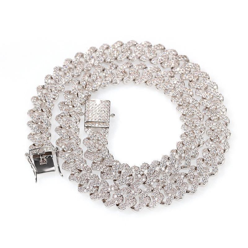 CARÁTIX 12mm Square Cuban Chain | AAA+ CZ Iced Out Choker Necklace for Men & Women - CaratixJewelry