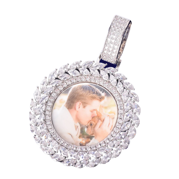 Baguette Custom Photo Pendant Necklace – Iced Out Hip Hop Jewelry - CaratixJewelry