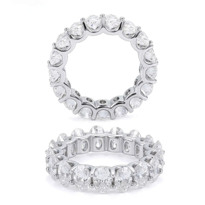 VVS Oval Moissanite Ring | S925 Silver Unisex Iced Out Hip Hop Fashion Jewelry - CaratixJewelry