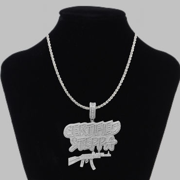 Certified Steppa Iced Out Letter Diamond Pendant Necklace – Custom Hip Hop Jewelry for Men