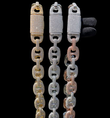 20MM VVS Duo Link Iced Out Diamond Necklace Chain – Luxury Hip Hop Jewelry for Men & Women