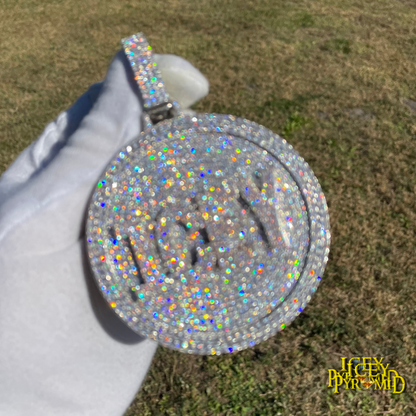 Disc Edition Iced Out Personalisierter Namensanhänger