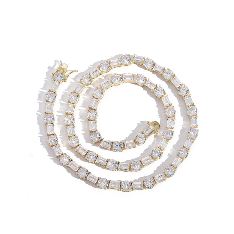 CARÁTIX 6mm Claw Tennis Chain | Square & Round CZ Iced Out Hip Hop Necklace for Men & Women