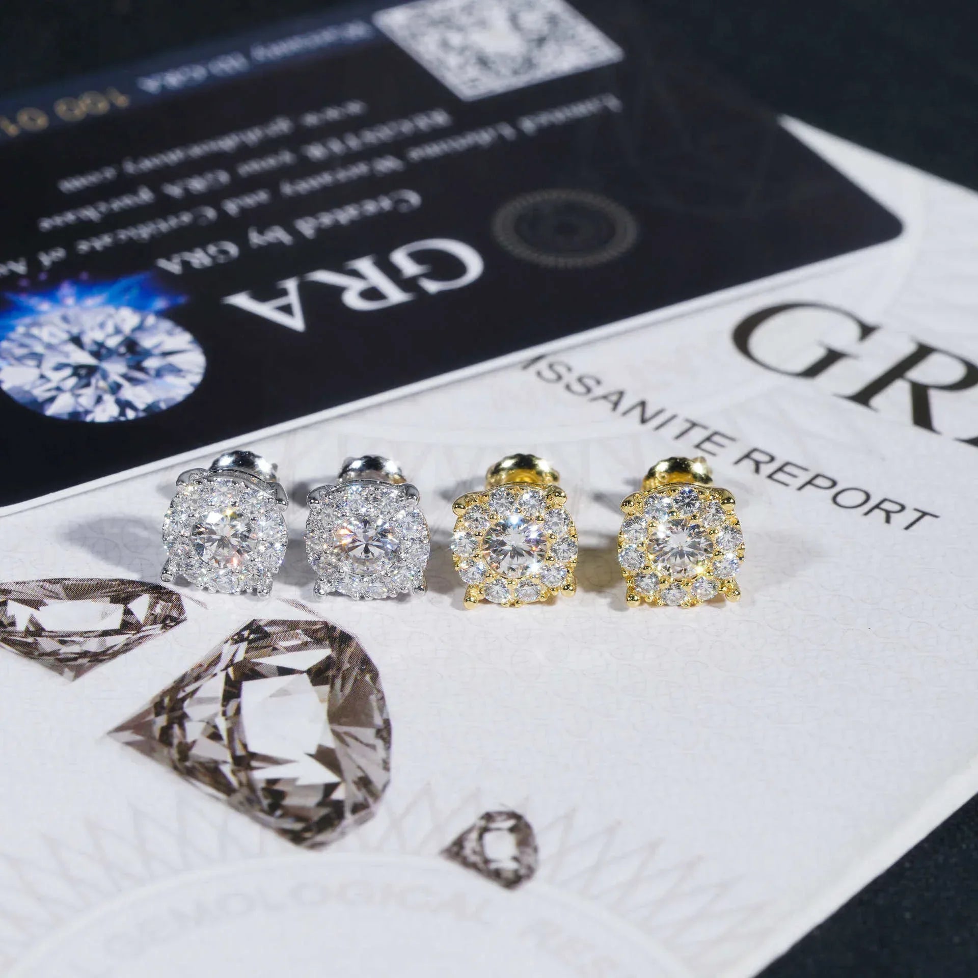 S925 Silver Round 0.45ct Moissanite Inspired Stud Earrings - CaratixJewelry