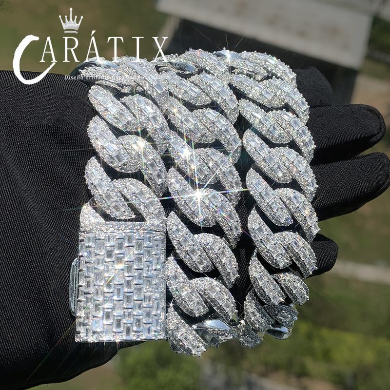 CARÁTIX – 20mm Big Round Cuban Link Chain Necklace | Iced Out CZ Hip Hop Jewelry for Men & Women