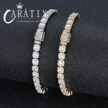 CARÁTIX - Women's Shiny AAAAA Zircon Tennis Chain Rock Miami Tennis Necklace Jewelry Valentine's Day Gift for Men & Girls & Boys Mothers' Day Gift #Springtok