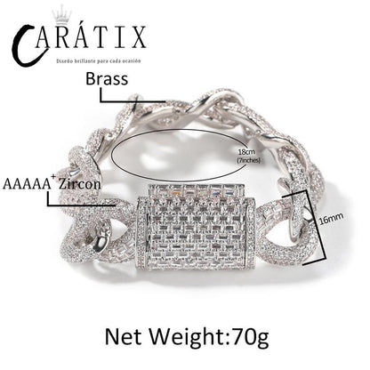 CARÁTIX Infinity Cuban Chain | 5A+ CZ Iced Out Hip Hop Necklace for Men