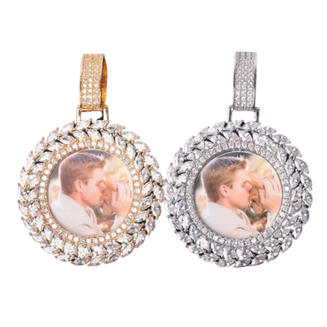 Baguette Custom Photo Pendant Necklace – Iced Out Hip Hop Jewelry - CaratixJewelry