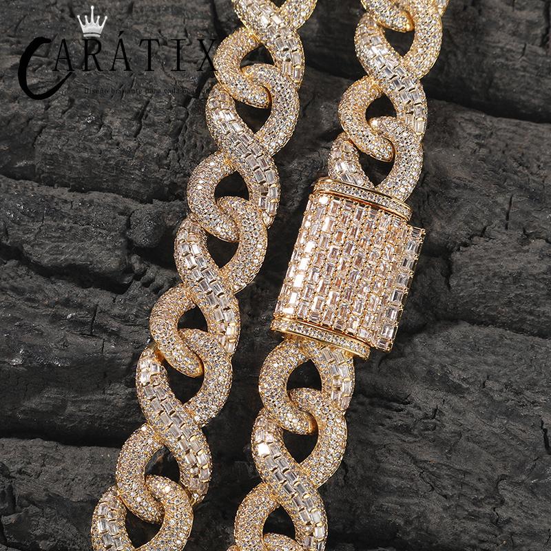 CARÁTIX Infinity Cuban Chain | 5A+ CZ Iced Out Hip Hop Necklace for Men