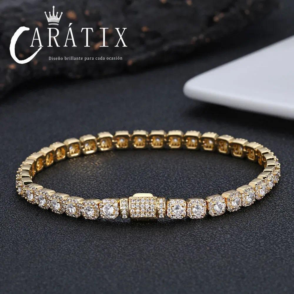 CARÁTIX - Women's Shiny AAAAA Zircon Tennis Chain Rock Miami Tennis Necklace Jewelry Valentine's Day Gift for Men & Girls & Boys Mothers' Day Gift #Springtok