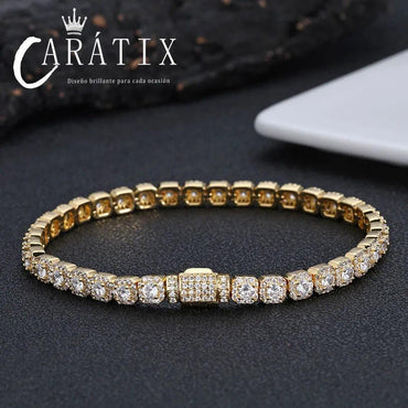 CARÁTIX - Women's Shiny AAAAA Zircon Tennis Chain Rock Miami Tennis Necklace Jewelry Valentine's Day Gift for Men & Girls & Boys Mothers' Day Gift #Springtok