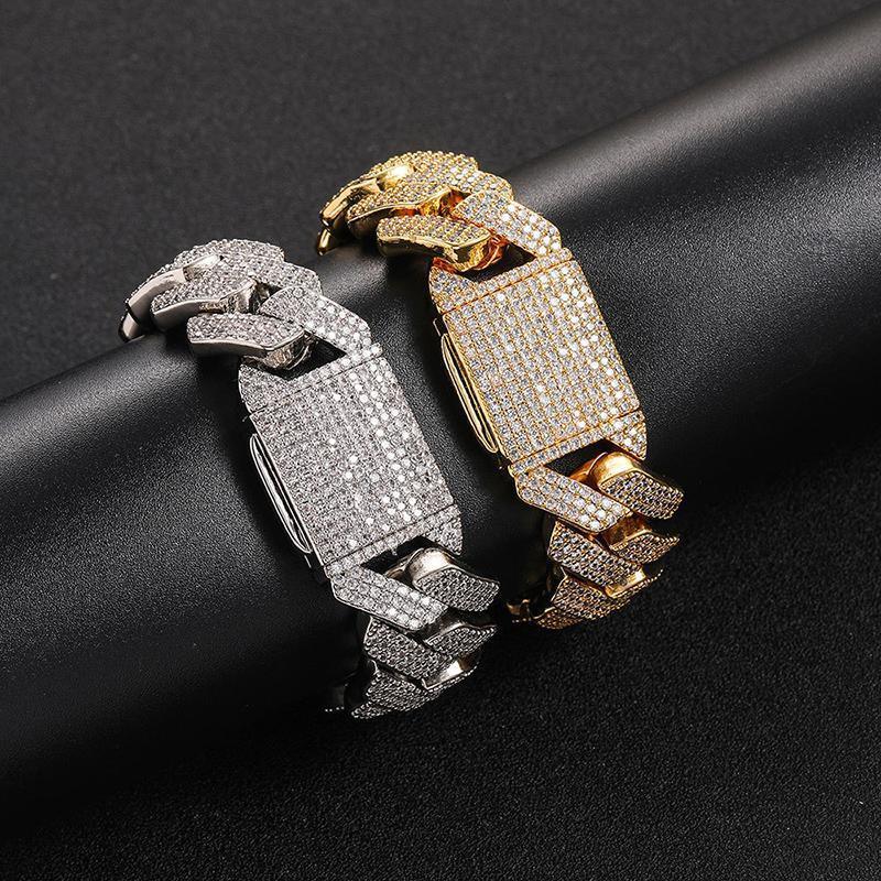 CARÁTIX 20mm 3-Row Rhombus Cuban Chain - CaratixJewelry