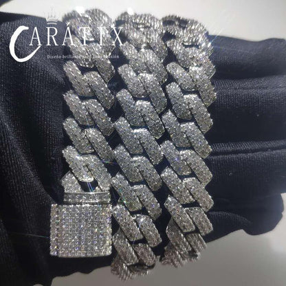 CARÁTIX 7"-26" Miami Curb Cuban Link Chain Necklace – Iced Out CZ Hip Hop Jewelry with Openable Lock for Men & Women