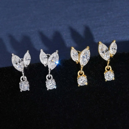 S925 Silver Moissanite Look Earrings for Women - CaratixJewelry