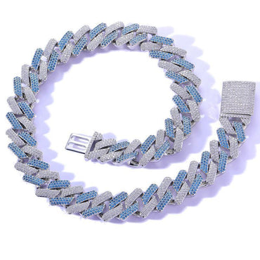 CARÁTIX 20mm Rhombus Cuban Chain Set | 3A+ CZ Iced Out Hip Hop Necklace & Bracelet for Men - CaratixJewelry