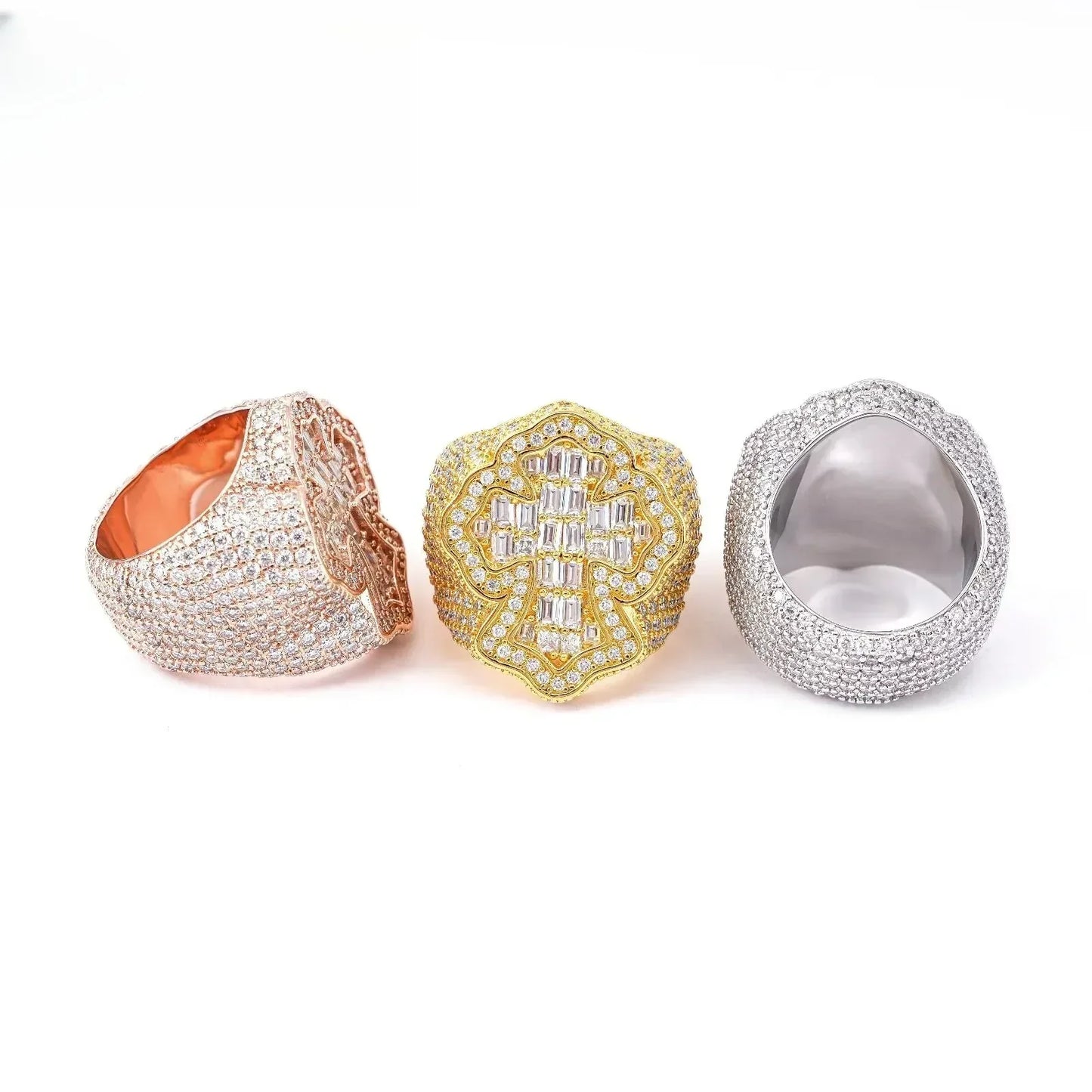 D-Color VVS Step-Cut Moissanite Ring | S925 Silver Unisex Iced Out Fashion Jewelry - CaratixJewelry