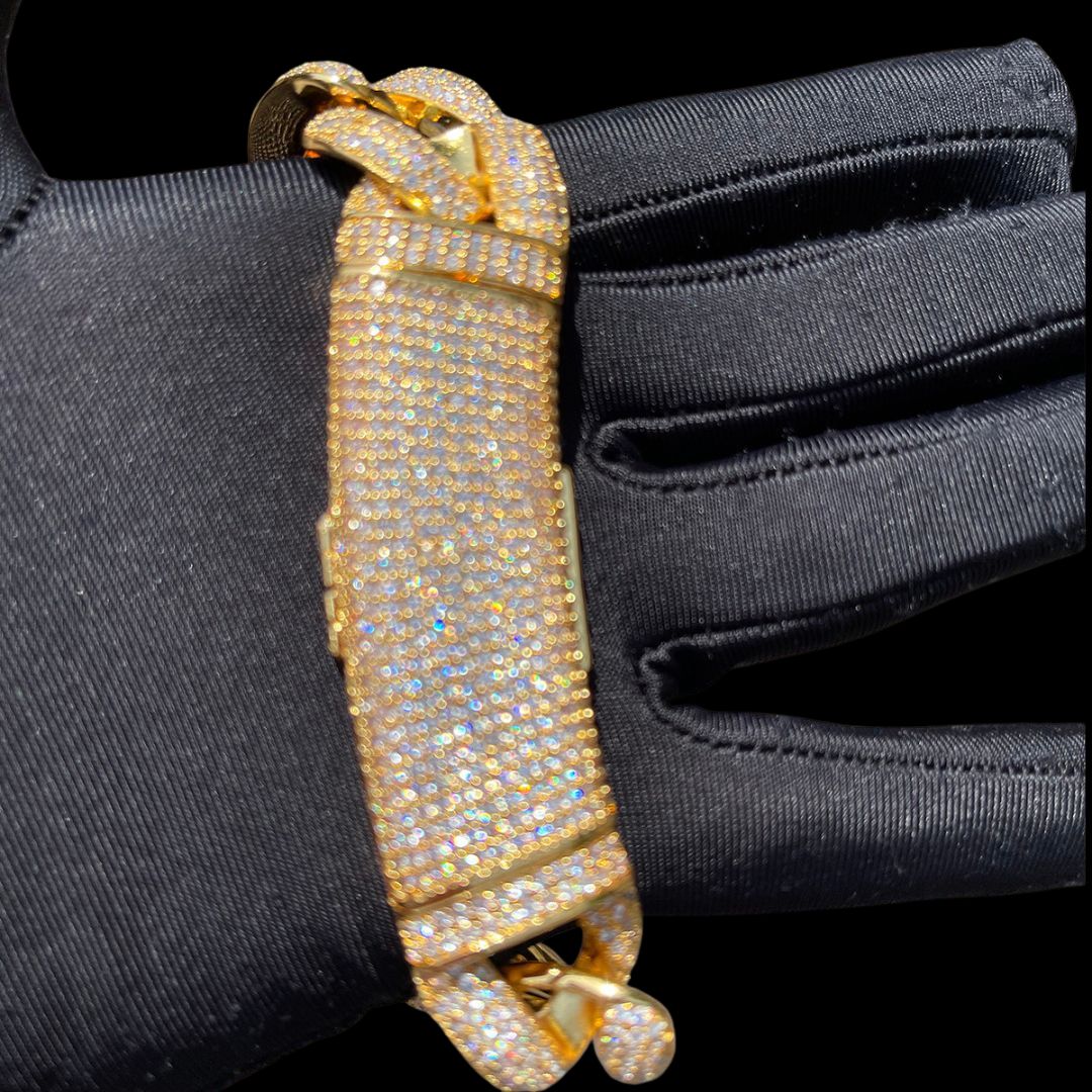 14MM Big Clasp Thick Miami Cuban Iced Out Diamond Bracelet – Luxury Hip Hop Jewelry for Men & Women