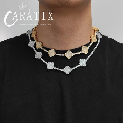 CARÁTIX -  Tennis Necklace  Zircon High Quality Bling Tennis Chain Necklace For Girl  Laser Valentine's Day Gift for Men & Girls & Boys Mothers' Day Gift #Springtok