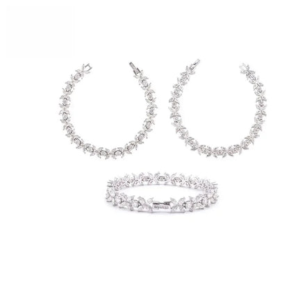 Marquise-Cut Moissanite Bracelet – S925 Sterling Silver Minimalist Iced-Out Unisex Hip Hop Streetwear Jewelry - CaratixJewelry