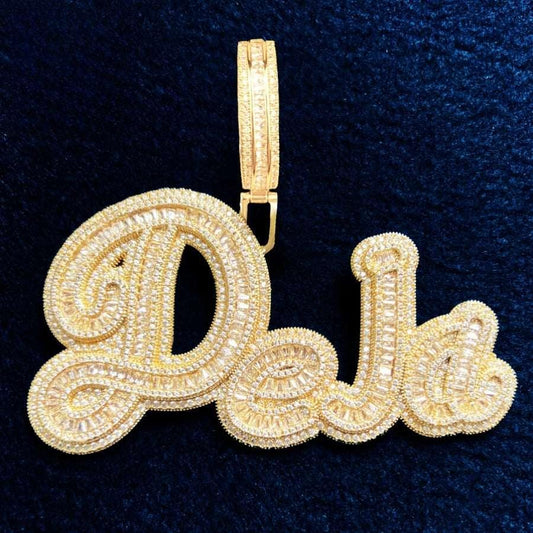 Iced Out Letter Pendant | Hip Hop CZ Alphabet Custom Necklace for Men & Women - CaratixJewelry
