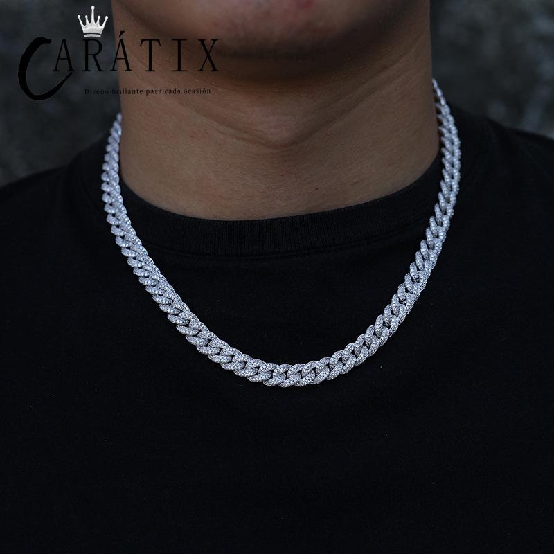 CARÁTIX 8mm Round Cuban Chain | 5A+ CZ Iced Out Hip Hop Necklace for Men & Women