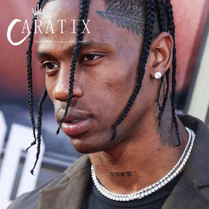 CARÁTIX - 4mm Non Fading Stainless Steel Can Get Wet Tennis Chain Necklace Luxury Jewelry For Women Valentine's Day Gift for Men & Girls & Boys Mothers' Day Gift #Springtok