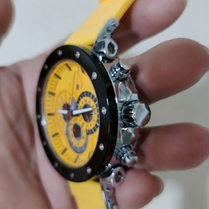 Multi-Function Chronograph Big Face Watch Silicone Band | Caratix