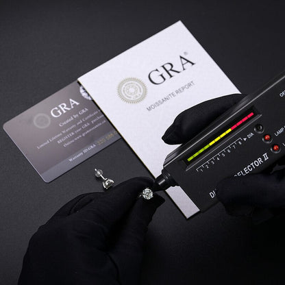 Solid 925 Sterling 6-Claw 0.5/1CT D Color Genuine VVS Lab Diamond Bling Earrings – Hip Hop Jewelry