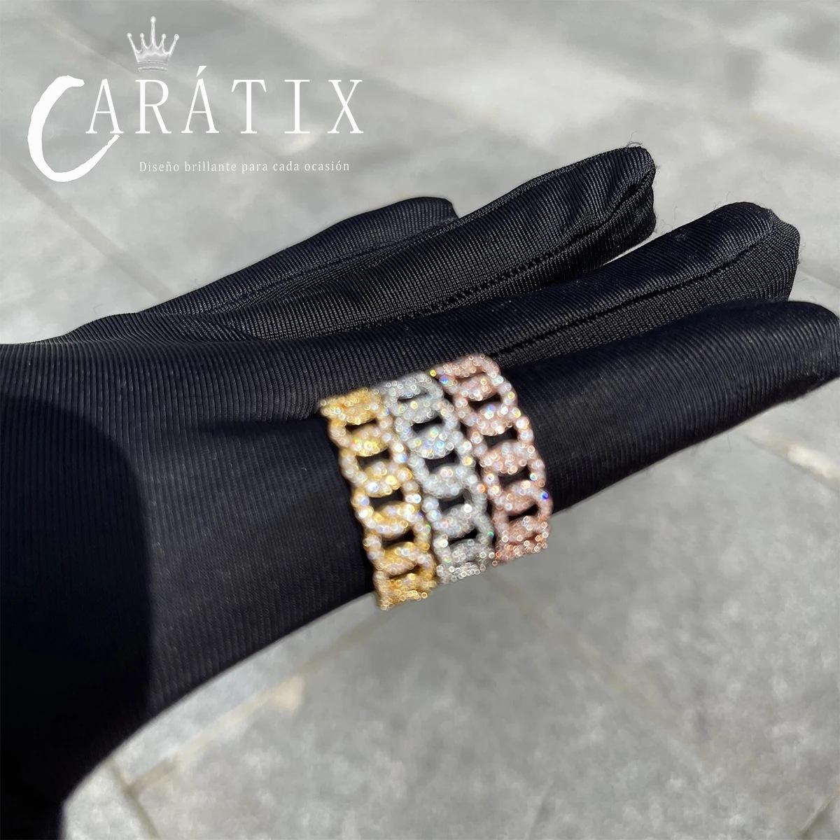 Caratix-Hip Hop Cuban Ring Real Electroplating Fashion Personality Hipster Ring High Quality Hip Hop Ring