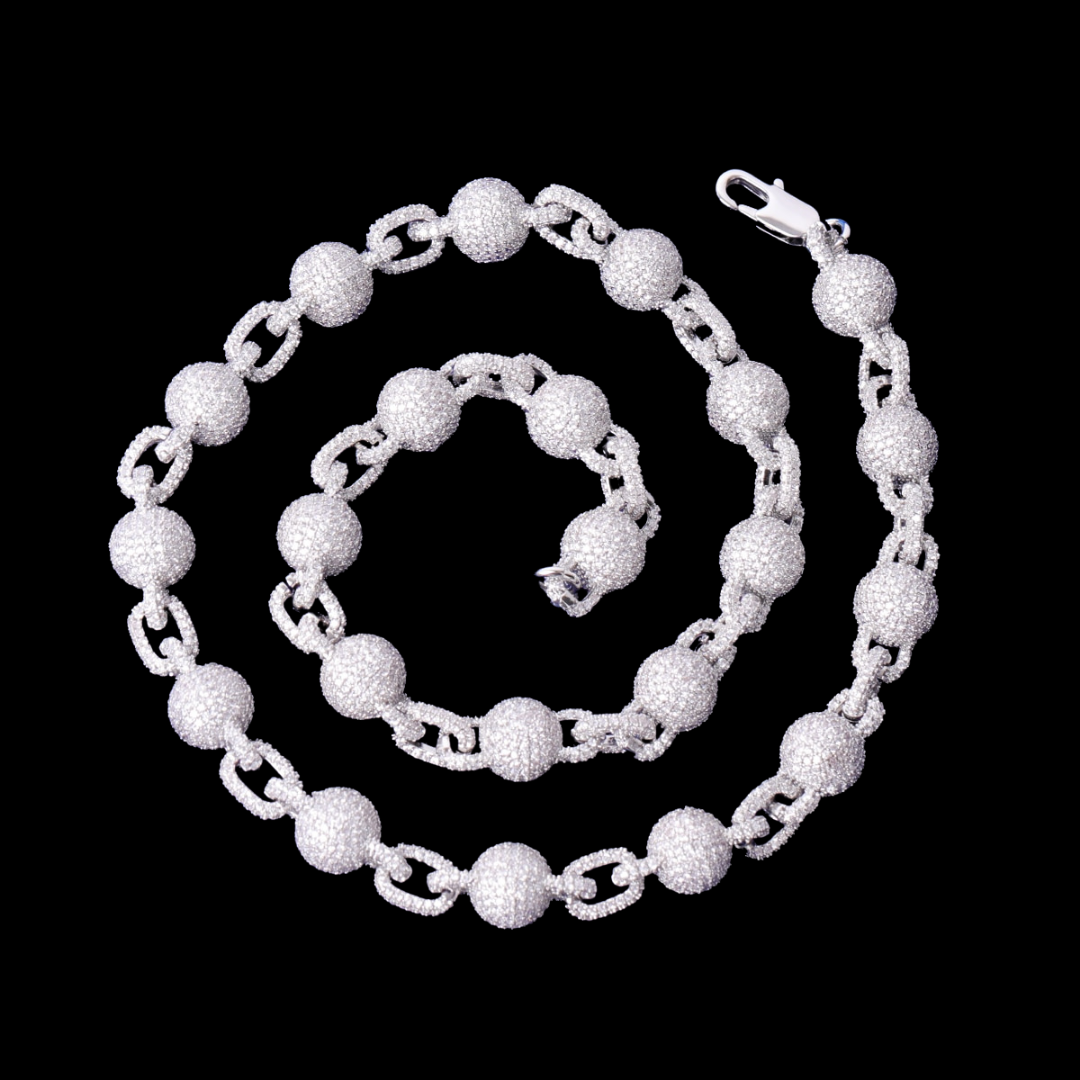 10MM Infinity World Iced Out Diamond Necklace Chain – Luxury Hip Hop Jewelry for Men & Women