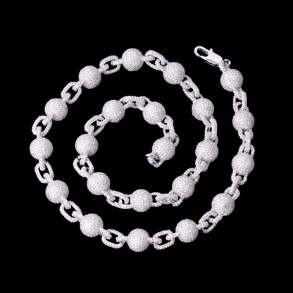 10MM Infinity World Iced Out Diamond Necklace Chain – Luxury Hip Hop Jewelry for Men & Women