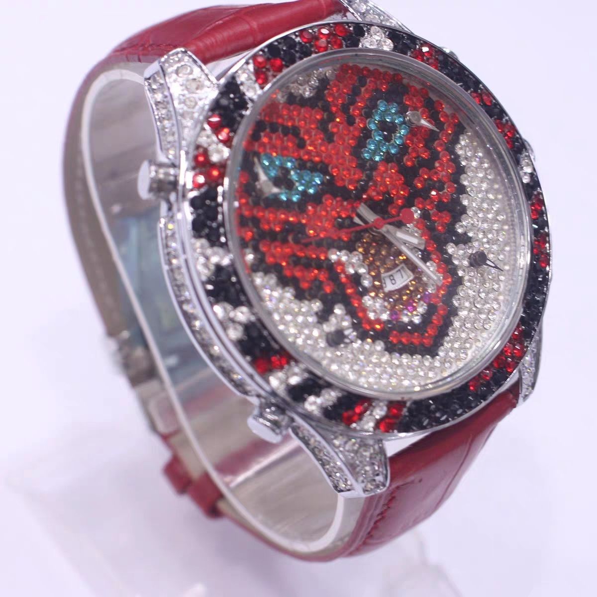 5 Time Zone Iced Out Watch S925 Hip Hop Silicone | Caratix