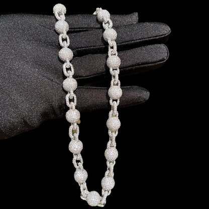 10MM Infinity World Iced Out Diamond Necklace Chain – Luxury Hip Hop Jewelry for Men & Women