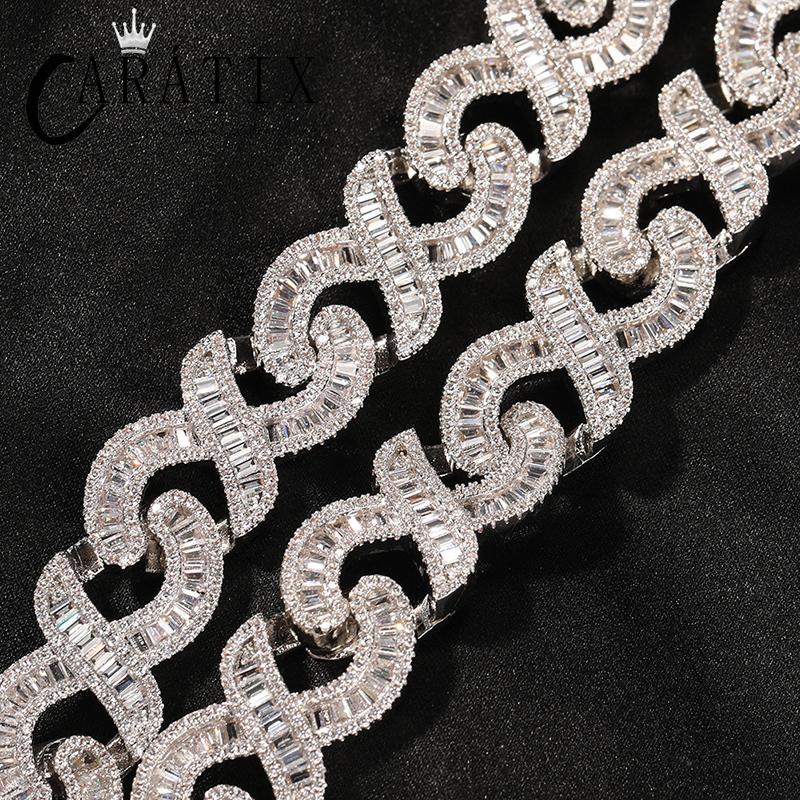 CARÁTIX 15mm Iced Out Cuban Link Chain Necklace – 3A+ CZ Round Infinity Hip Hop Bling Jewelry for Men | Rapper Gift