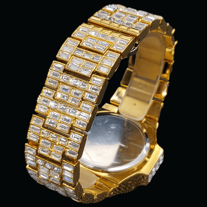 Fully Lab Diamond Iced Out Diamond Watch – Luxury Hip Hop Jewelry Watch for Men