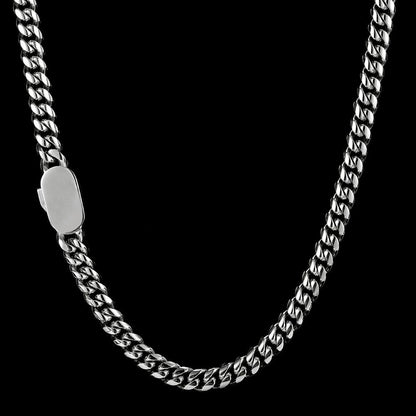 CARÁTIX - Man Chain Custom Logo Necklace 316L Stainless Steel Miami Curb Cuban Link Chain Golden Necklace Fashion Jewelry Gift Valentine's Day Gift for Men & Girls & Boys Mothers' Day Gift #Springtok