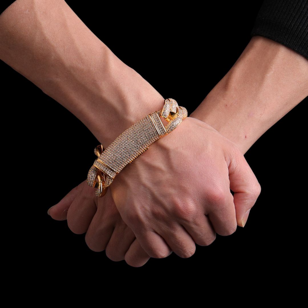 14MM Big Clasp Thick Miami Cuban Iced Out Diamond Bracelet – Luxury Hip Hop Jewelry for Men & Women