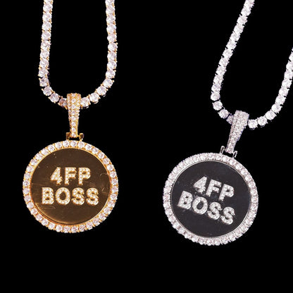 Circle Tennis Iced Out Personalisierter Namensanhänger