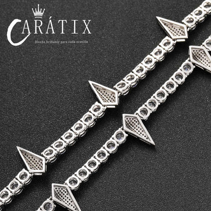 CARÁTIX - Black Panther Necklace 5mm Cubic Zircon Tennis Chain Rivet Wolf Tooth Charm Fashion Jewelry Gift for Mens Valentine's Day Gift for Men & Girls & Boys Mothers' Day Gift #Springtok