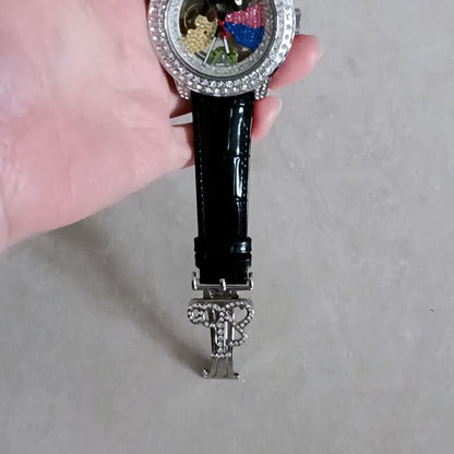 Luxury Mechanical Iced Out Watch Big Face Leather | Caratix