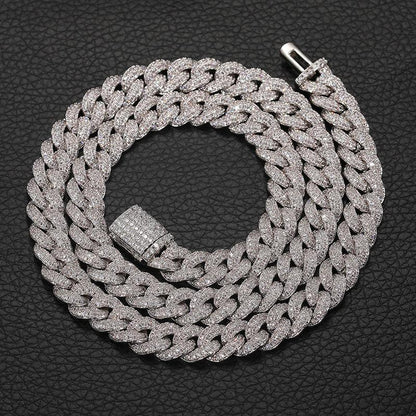 CARÁTIX 8MM Miami Cuban Chain Necklace – Hip Hop Iced Out Jewelry with 3A+ CZ Stones for Men & Women - CaratixJewelry