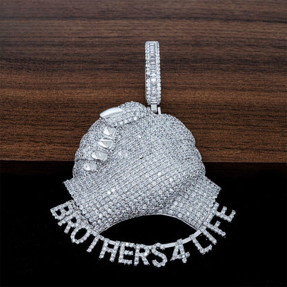 Luxury Full Pave Moissanite/Zircon Lettering Necklace - Eternal Vow Hip Hop Pendant | Caratix